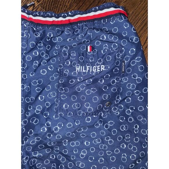 Tommy Hilfiger Men's‎ Circle Print Swim Trunk Shorts Blue Size XL - Picture 4 of 8